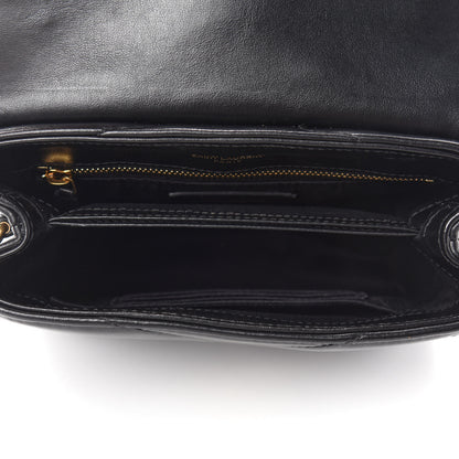 Saint Laurent Calfskin Y Quilted Monogram Toy Loulou Crossbody Bag Black 5 of 12