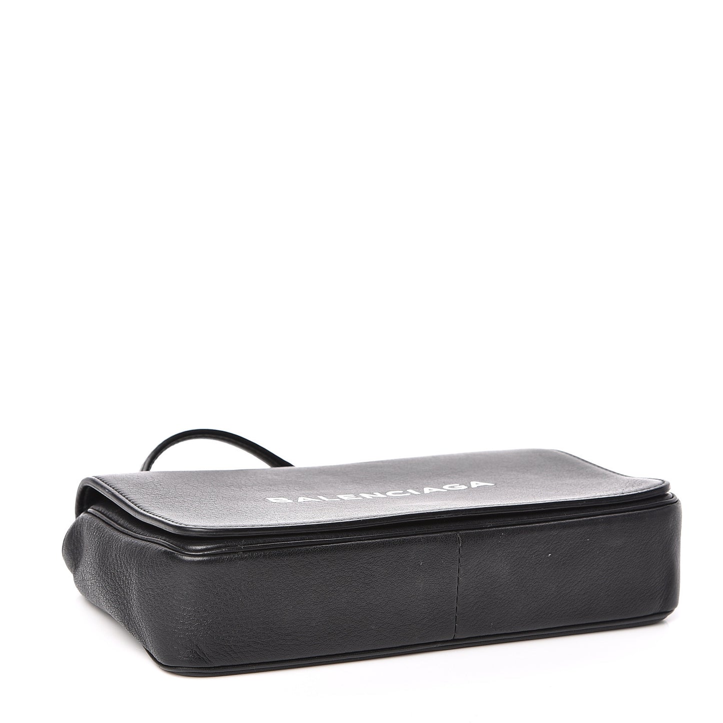 Pebbled Calfskin Everyday Chain Wallet Black