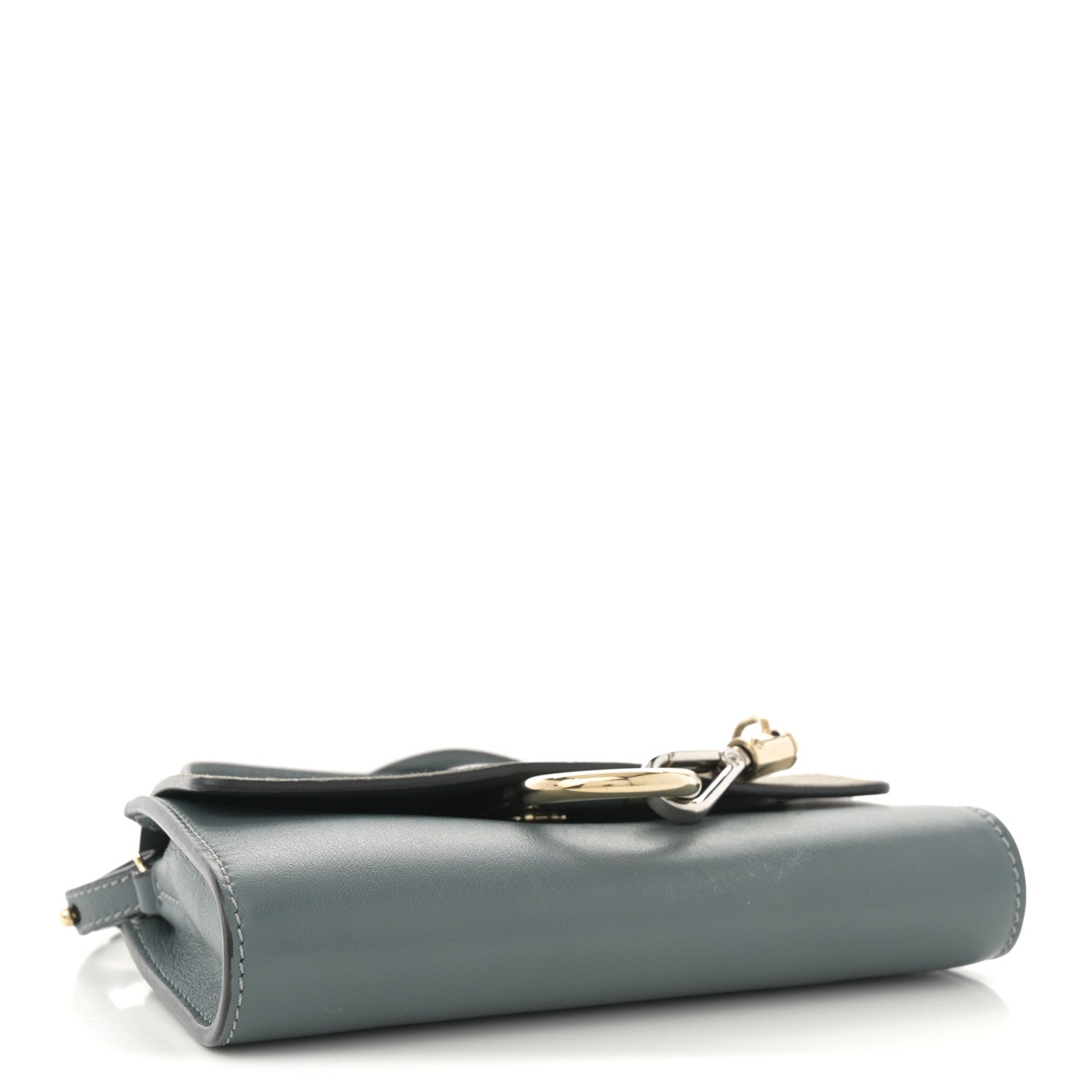 Chloe Suede Calfskin Mini Faye Shoulder Bag Cloudy Blue 4 of 13