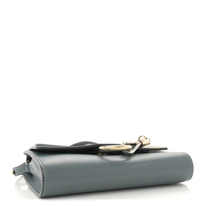 Chloe Suede Calfskin Mini Faye Shoulder Bag Cloudy Blue 4 of 13