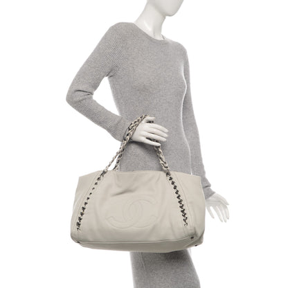 Chanel Calfskin Large East West Modern Chain Tote White 2 of 11