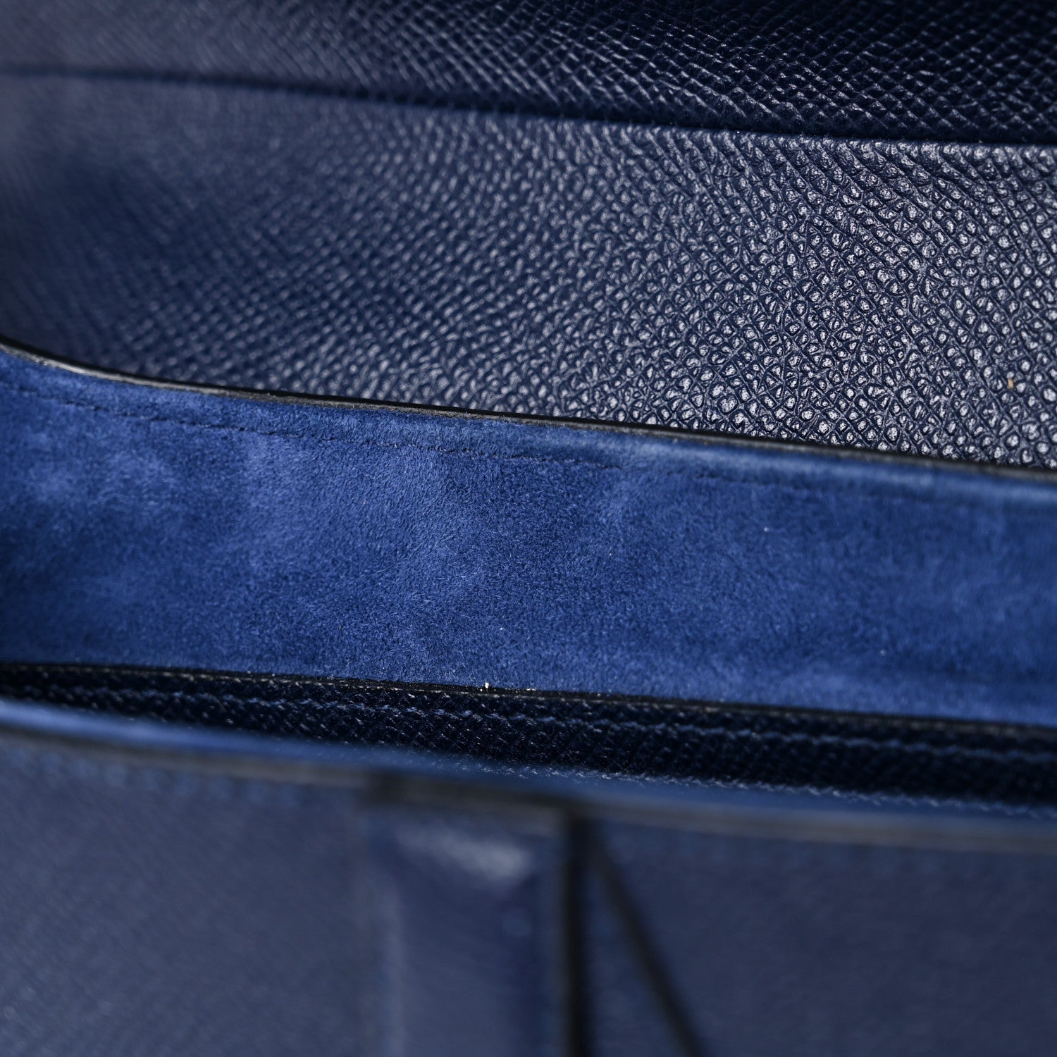 Christian Dior Grained Calfskin Saddle Bag Navy 9 of 13