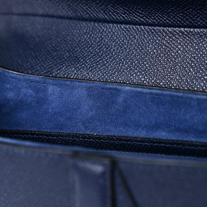 Christian Dior Grained Calfskin Saddle Bag Navy 9 of 13