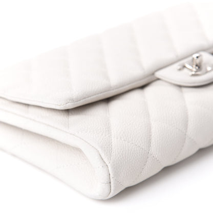 Chanel Caviar Quilted Clutch With Chain Flap White 6 of 11