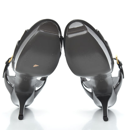 Saint Laurent Patent Tribute 75 Platform Sandals 37 Medium Grey 5 of 11