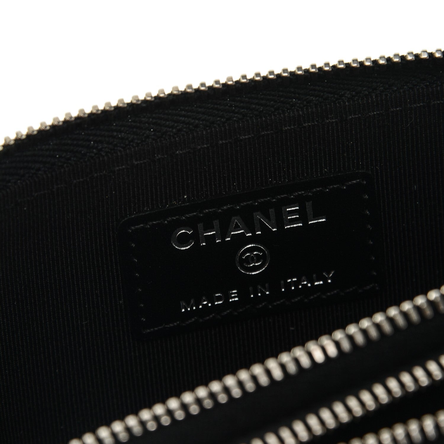 Chanel Caviar Quilted Large Zip Around Phone Holder Black 6 of 7