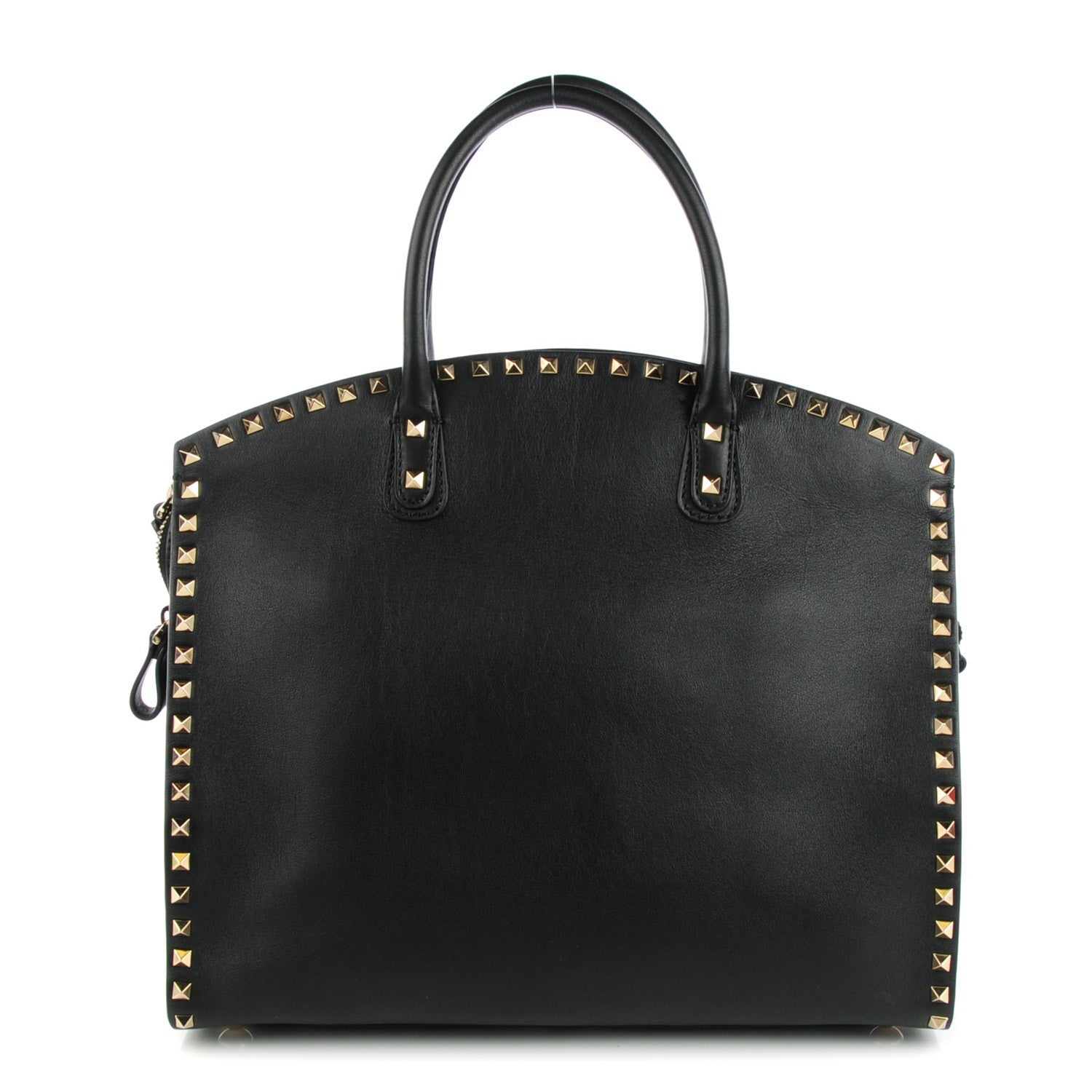 Valentino Garavani Vitello Rockstud Dome Shopper Black 1 of 8