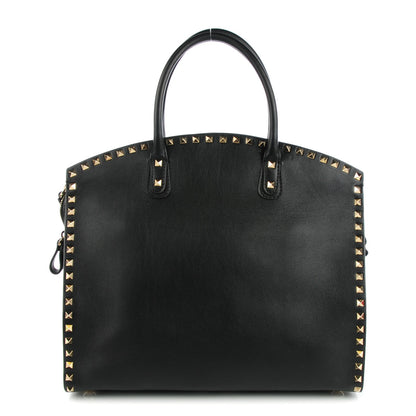 Valentino Garavani Vitello Rockstud Dome Shopper Black 1 of 8