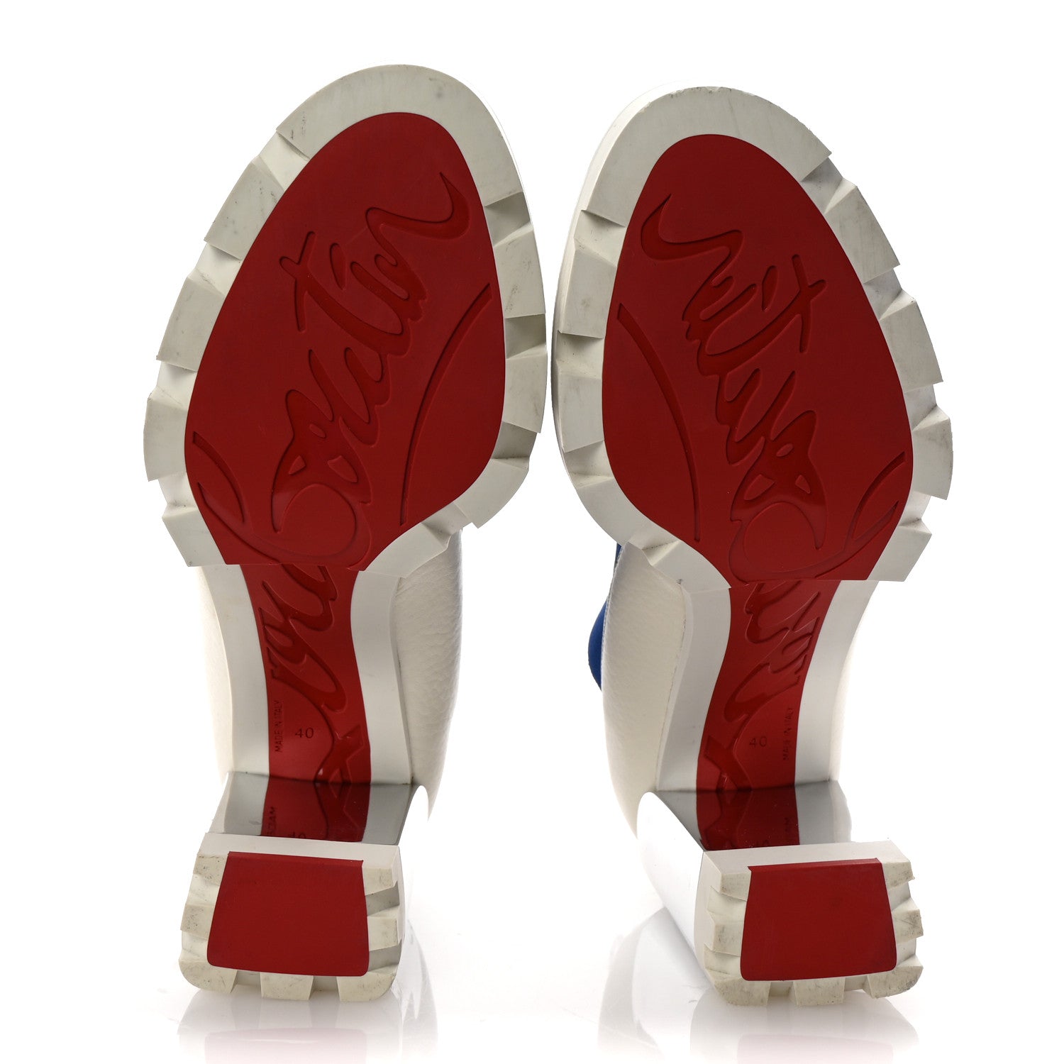 Christian Louboutin Calfskin Patrouiagoma 100 Platform Sandals 40 Blue 6 of 9