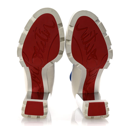 Christian Louboutin Calfskin Patrouiagoma 100 Platform Sandals 40 Blue 6 of 9