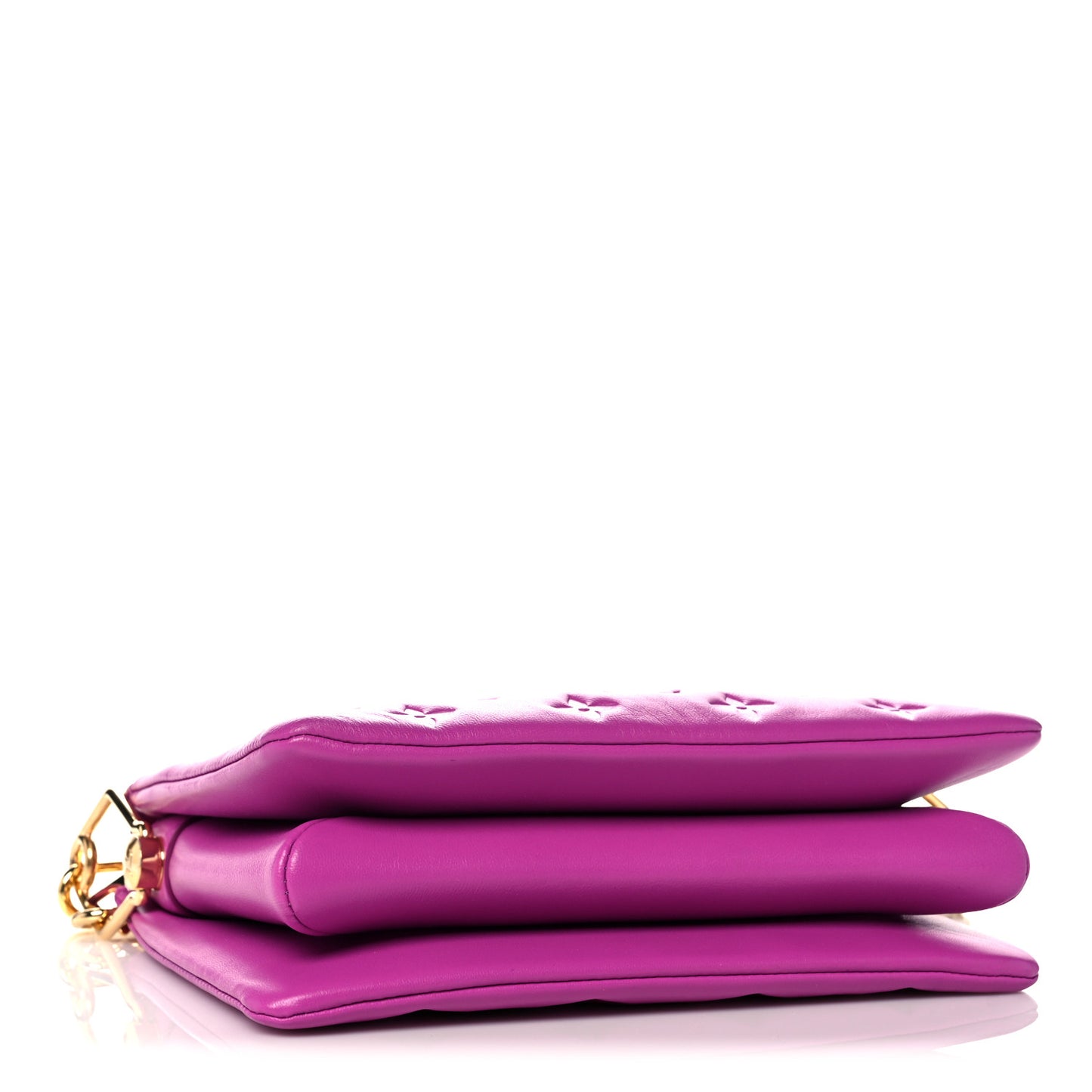 Lambskin Embossed Monogram Coussin BB Orchid