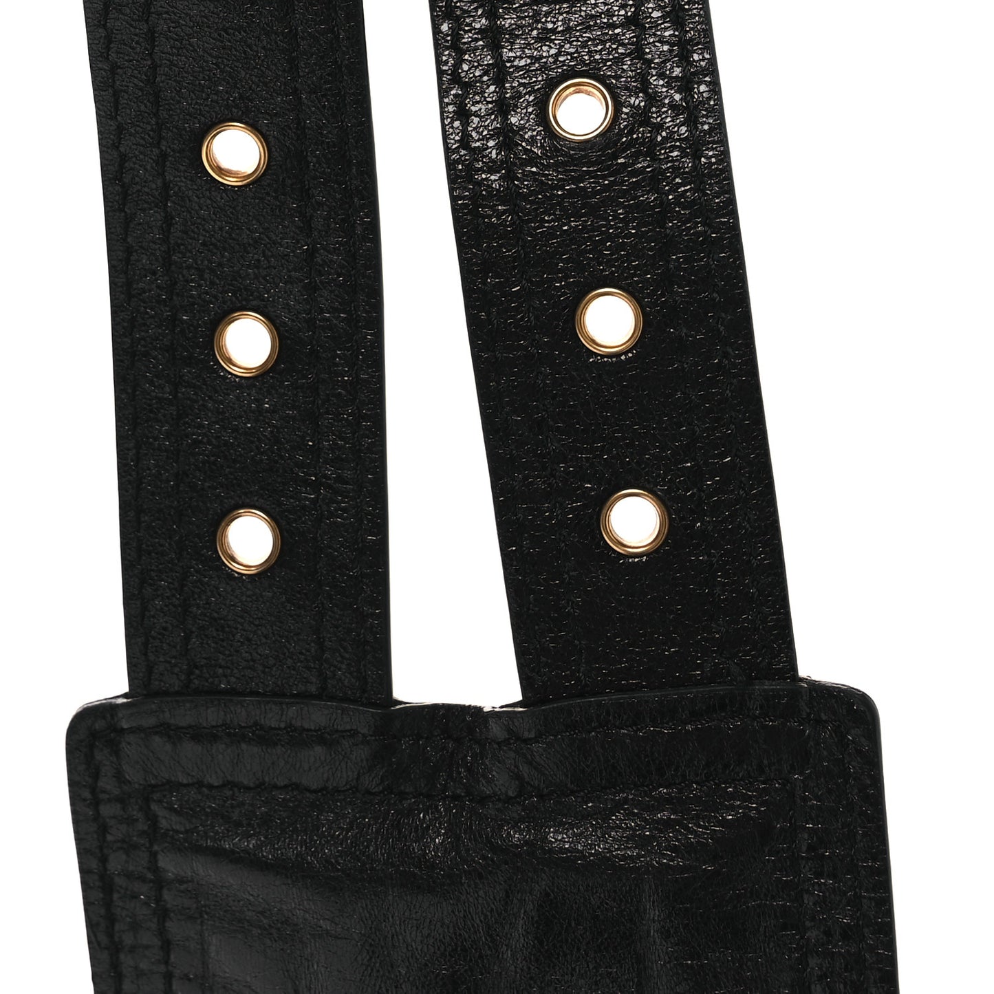 Crinkled Lambskin 135mm Saddle Belt S/M Black