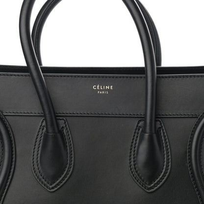 Celine Smooth Calfskin Mini Luggage Black 7 of 9