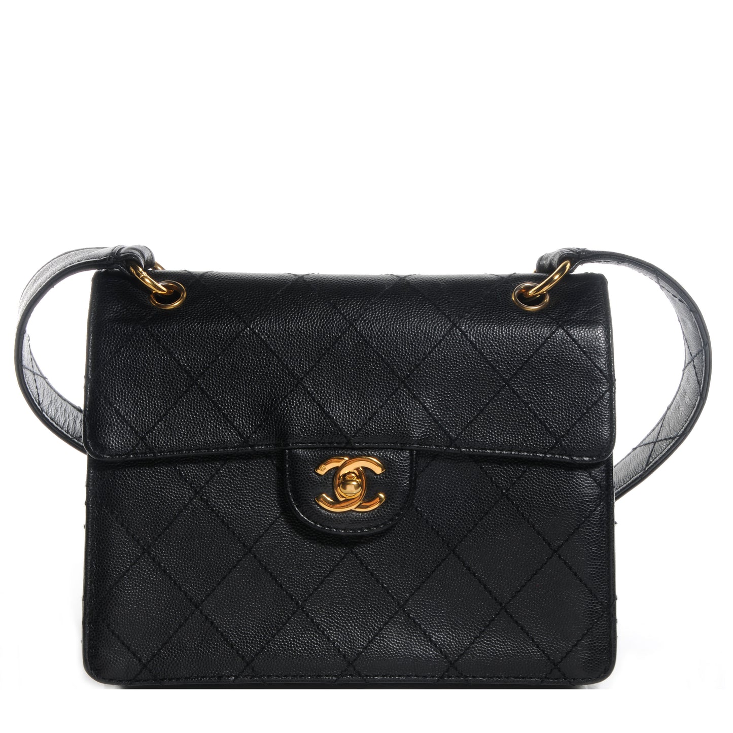 Caviar Flap Bag Black