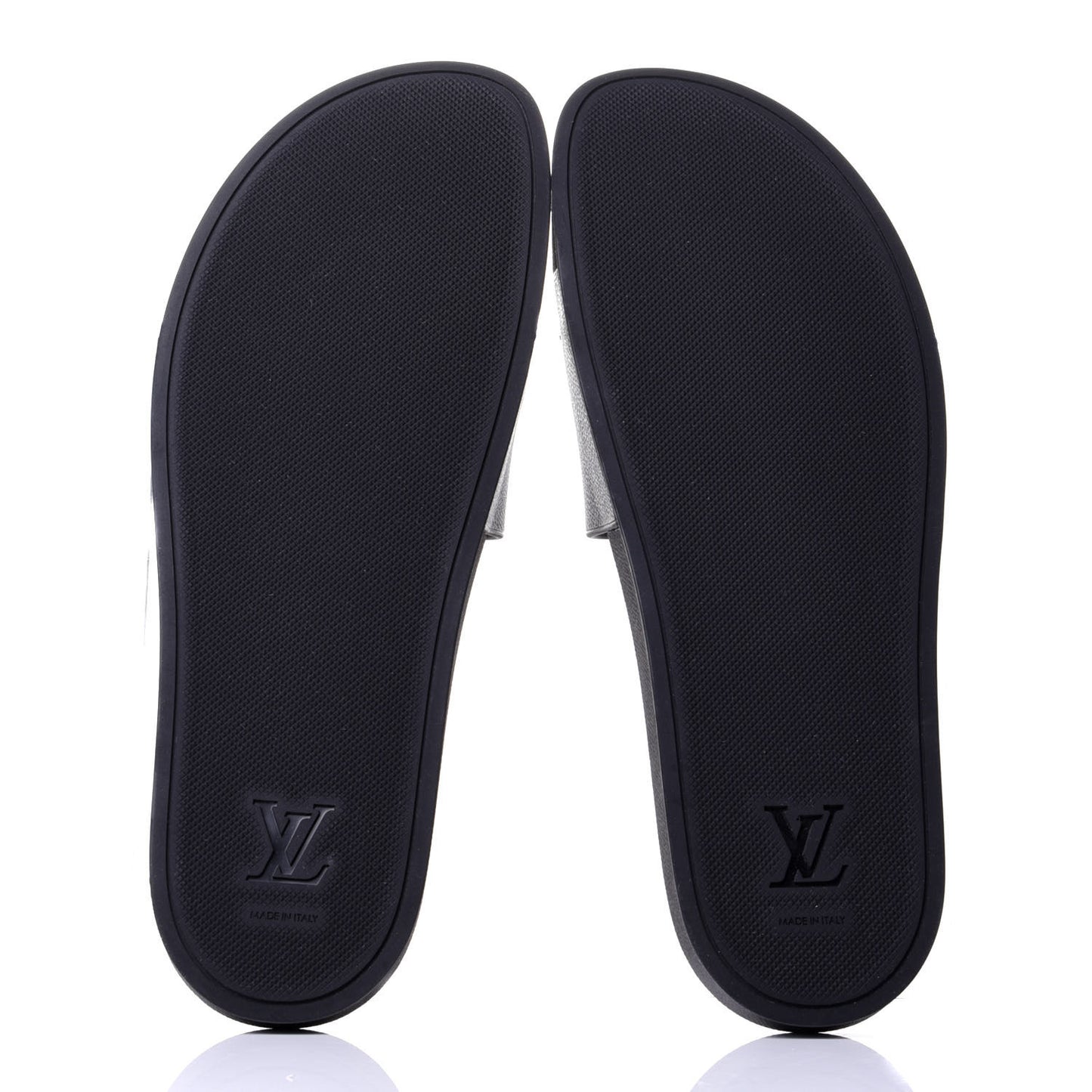 Rubber Monogram Eclipse Mens Waterfront Mules 12 Black