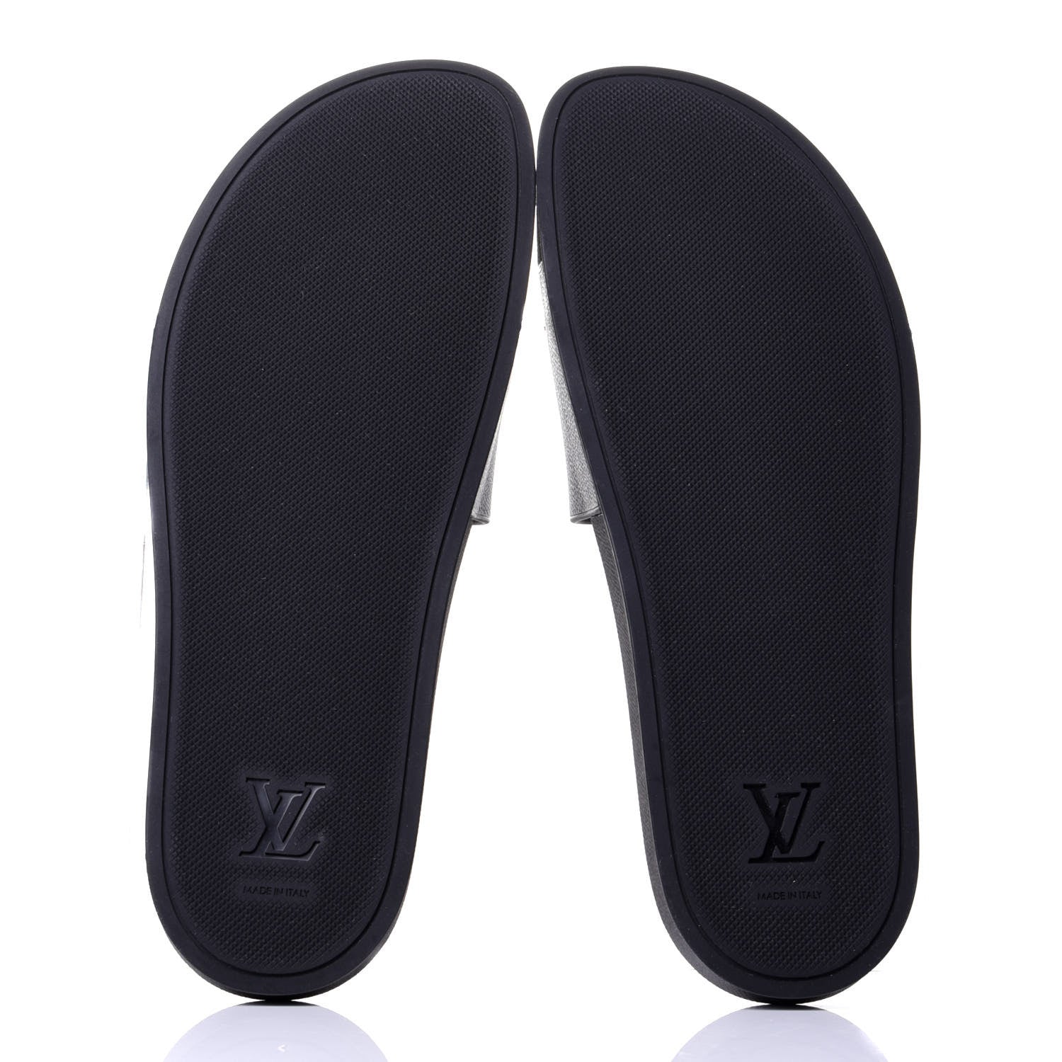 Louis Vuitton Rubber Monogram Eclipse Mens Waterfront Mules 12 Black 7 of 10