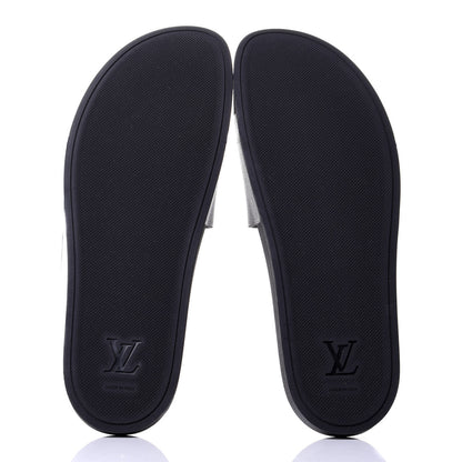 Louis Vuitton Rubber Monogram Eclipse Mens Waterfront Mules 12 Black 7 of 10
