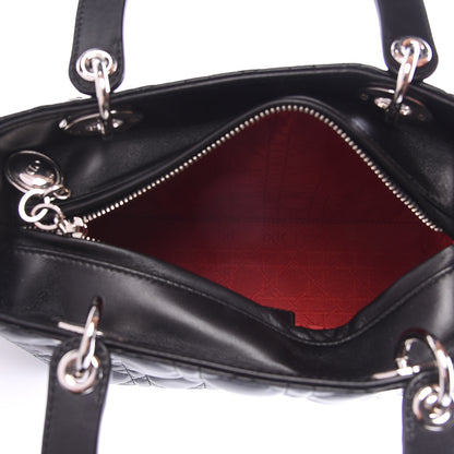 Christian Dior Lambskin Cannage Medium Lady Dior Black 4 of 8