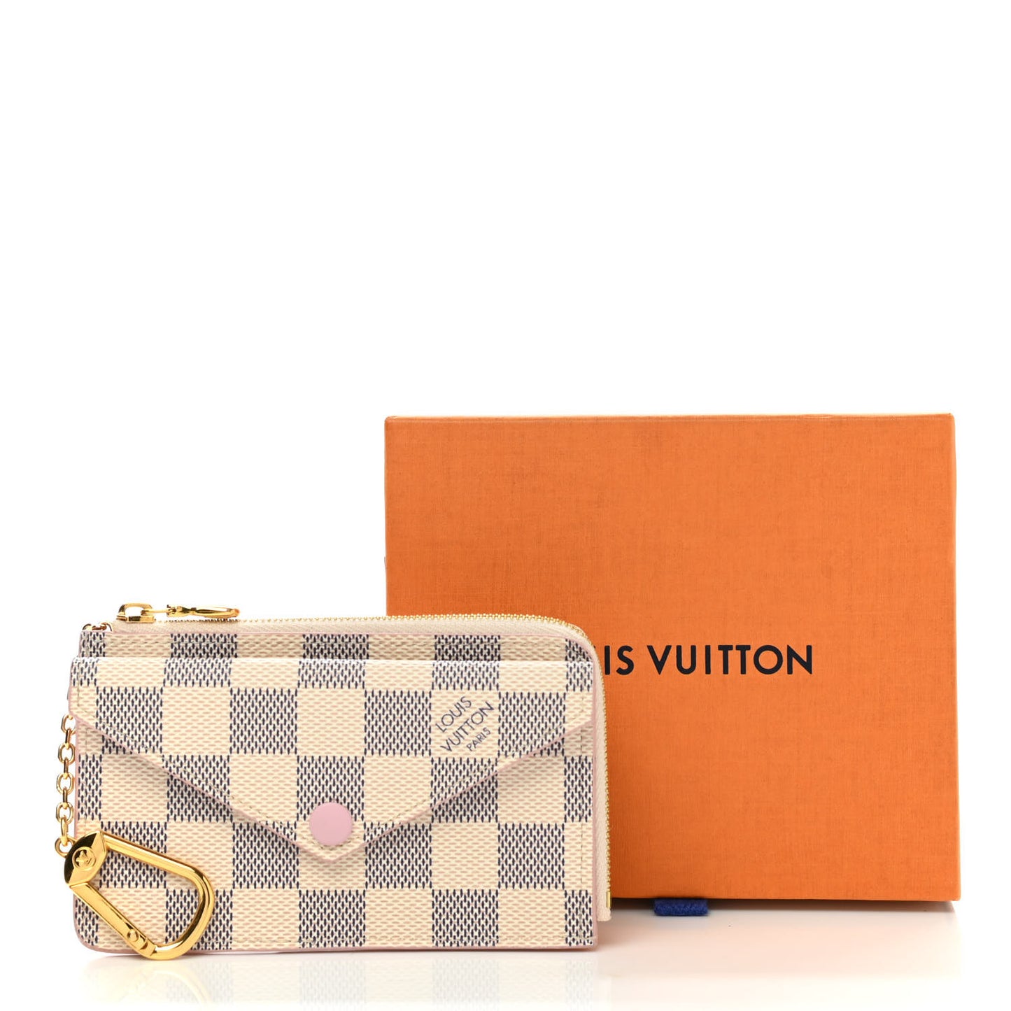 Damier Azur Recto Verso Card Holder Rose Ballerine