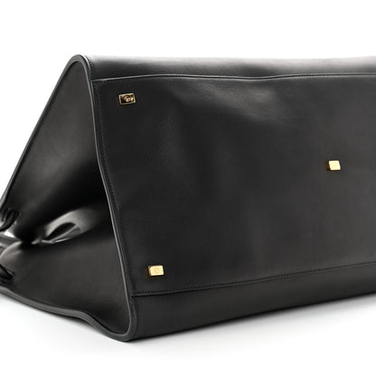 The Row Polished Saddle Calfskin Soft Margaux 17 Black 8 of 10