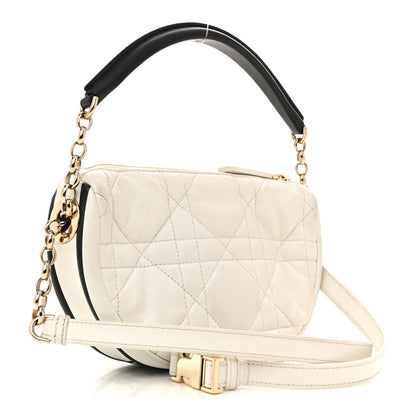 Christian Dior Lambskin Cannage Small Dior Vibe Hobo Bag White 3 of 17