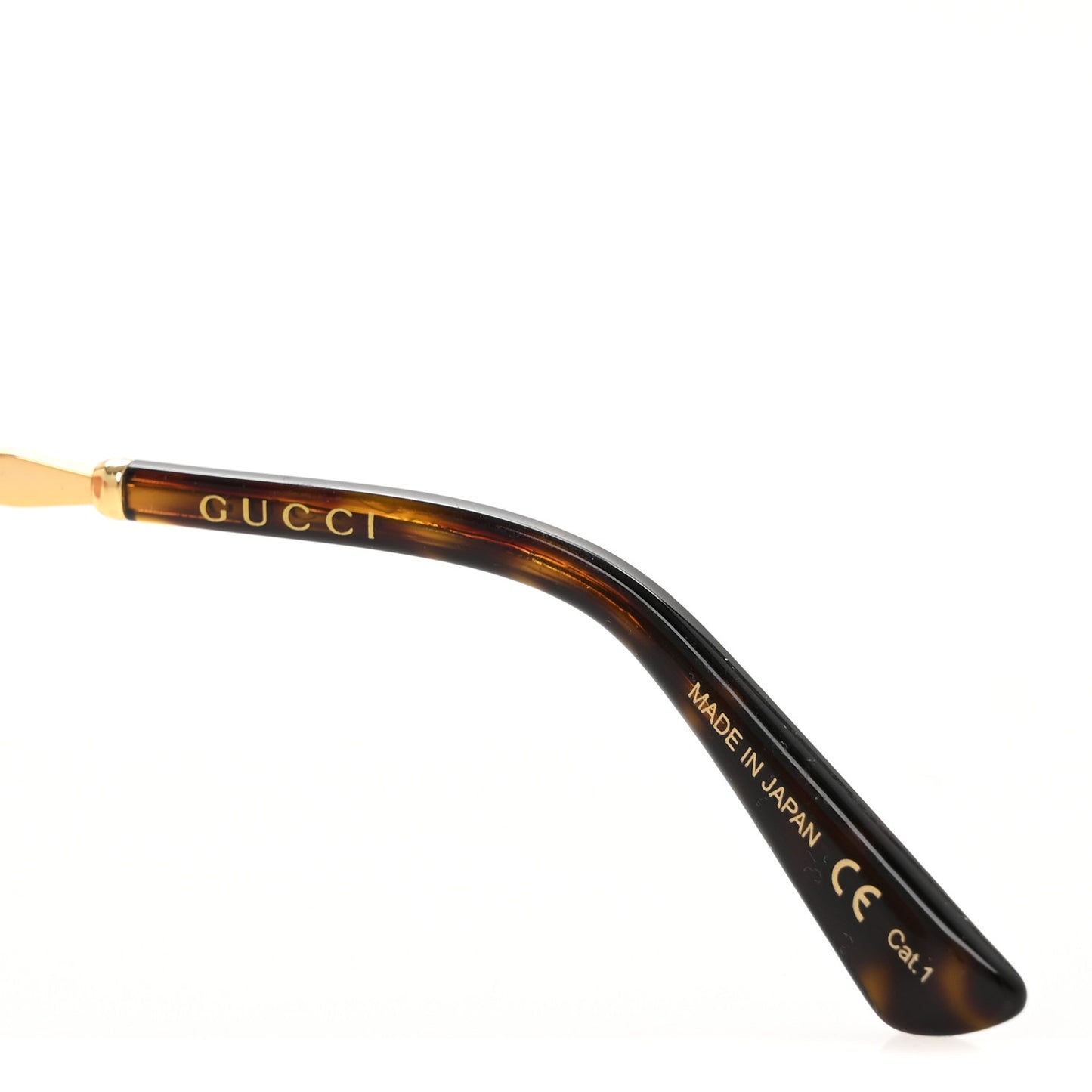 Metal Round Frame GG0595S Sunglasses Gold Black