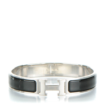 Hermes Enamel Narrow Clic Clac H Bracelet GM Black 1 of 5