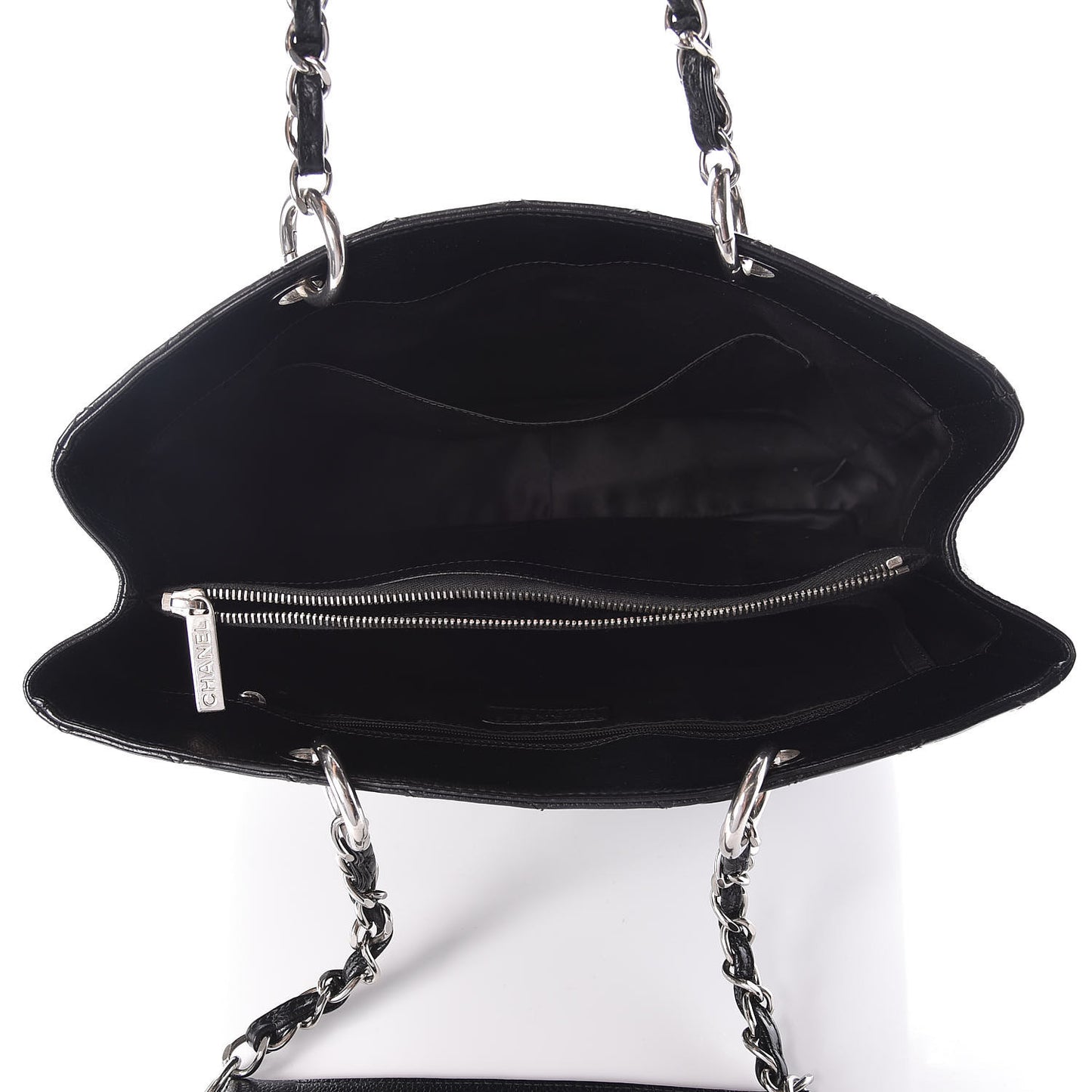 Caviar Quilted Grand Shopping Tote GST Black