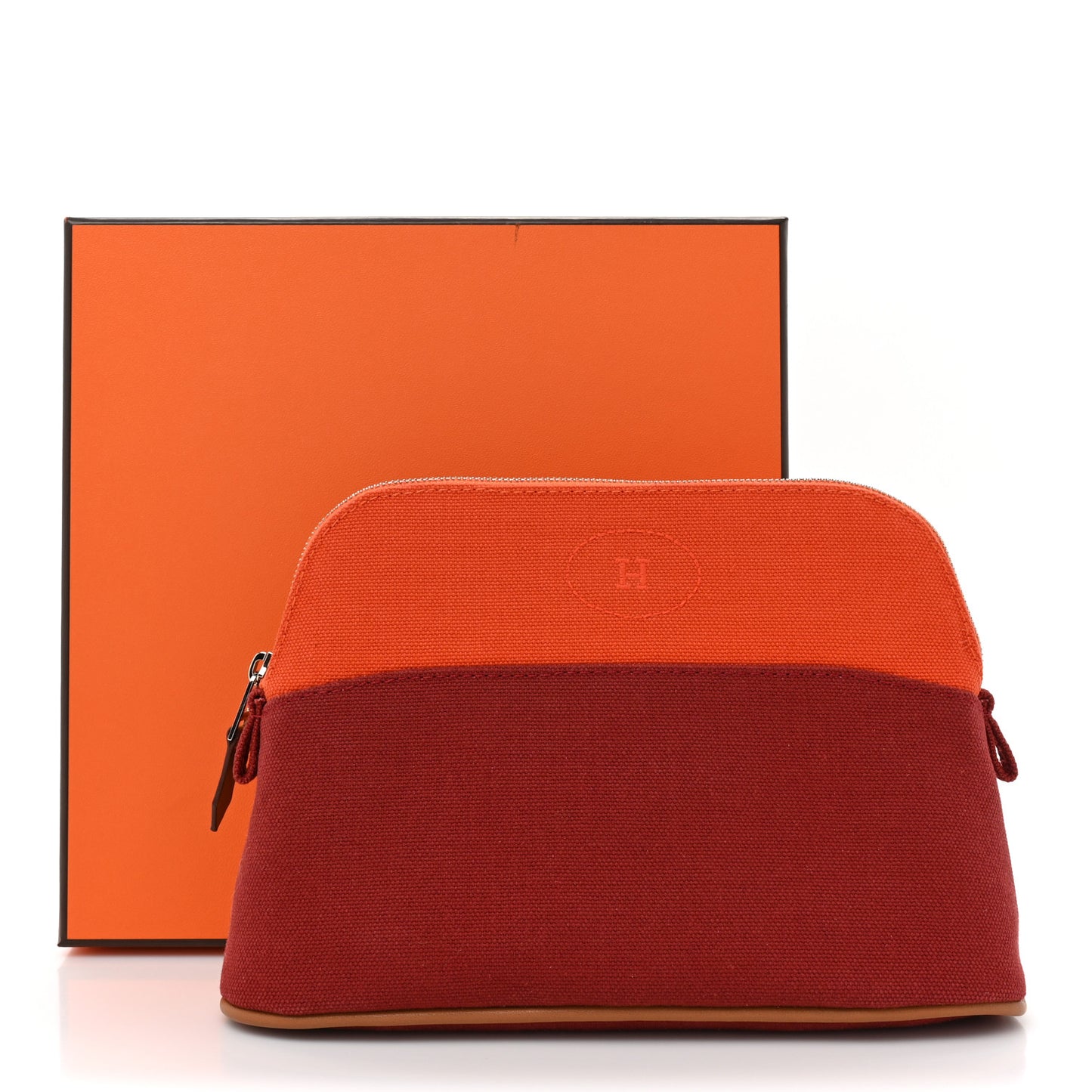 Cotton Canvas Mini Bolide Travel Cosmetic Pouch Feu Tomette