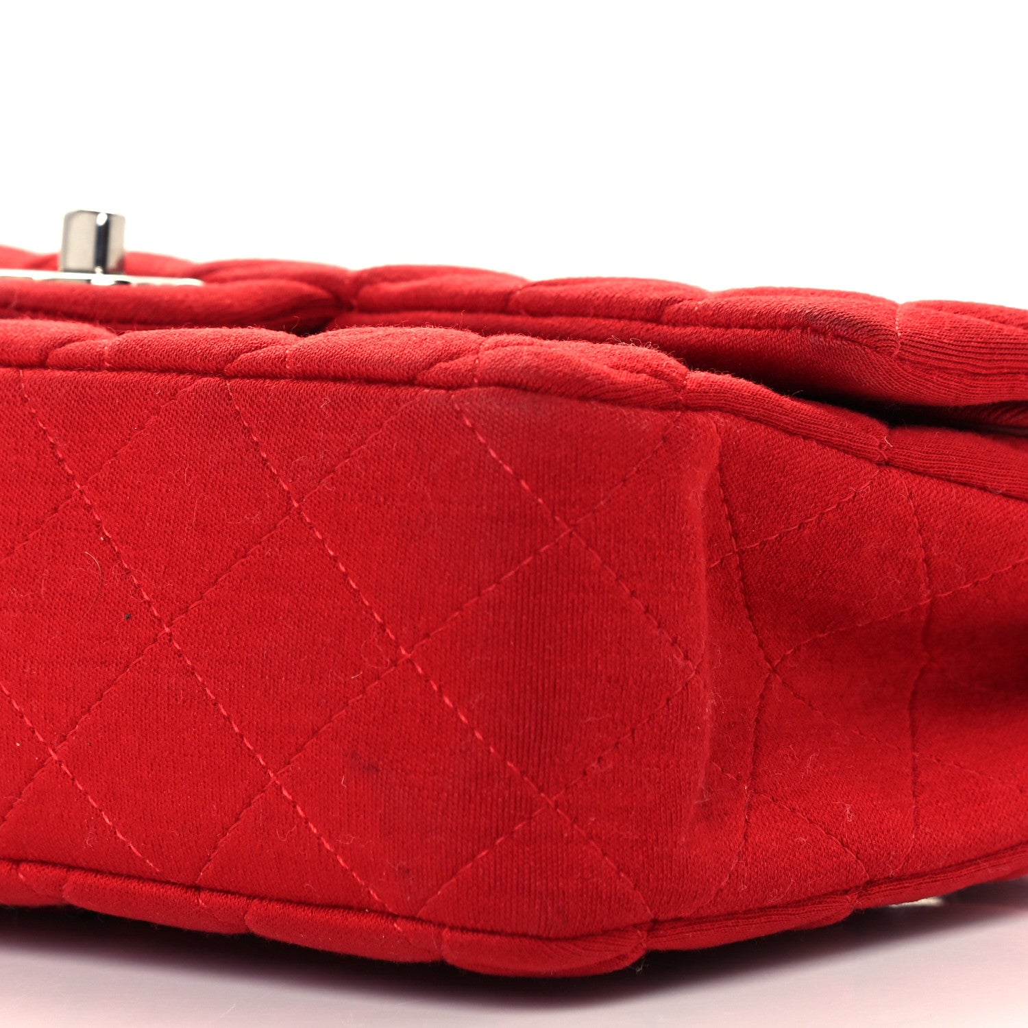 Chanel Jersey Quilted Medium Double Flap Red 10 of 10