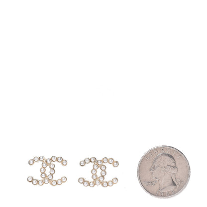 Chanel Pearl CC Earrings Light Gold 2 of 5