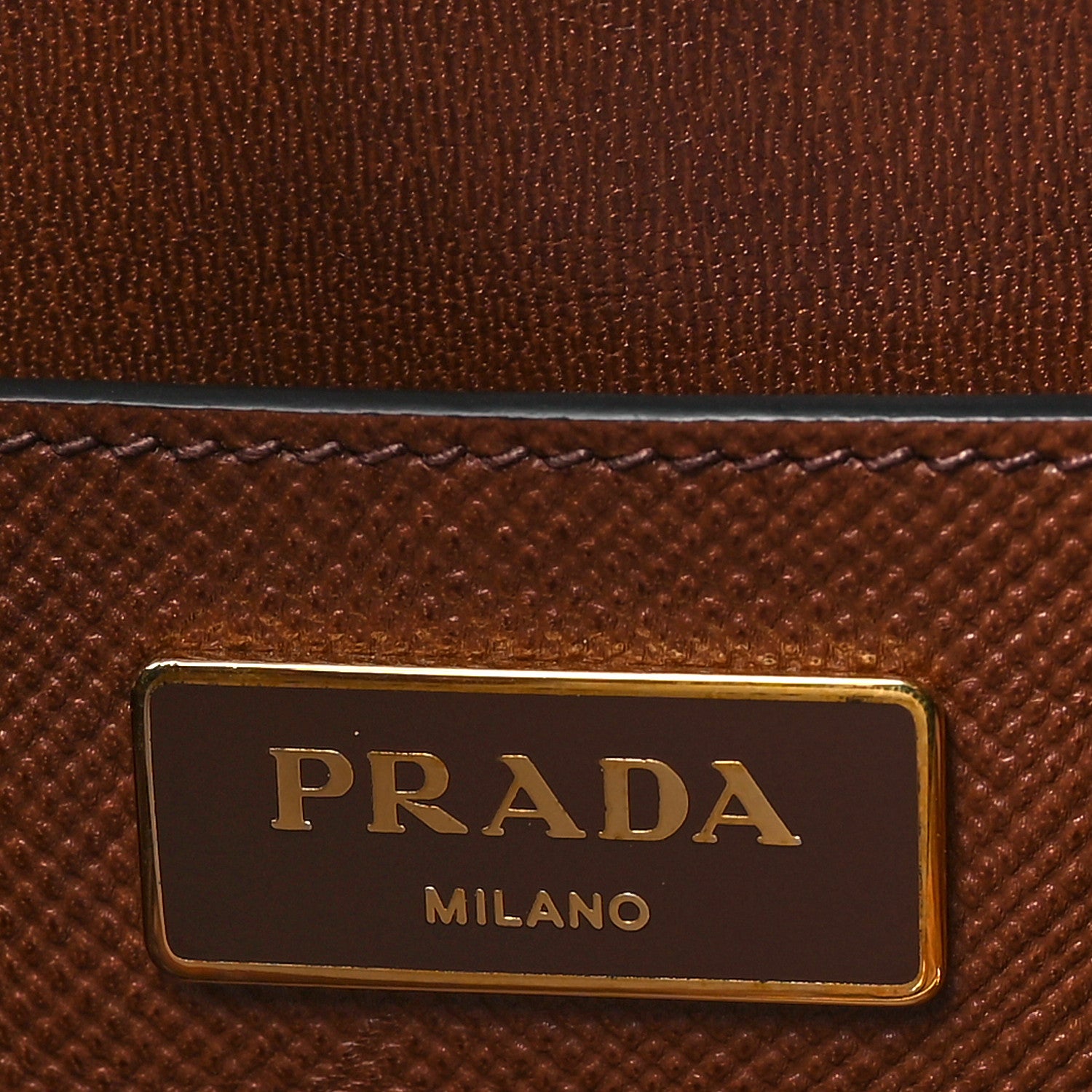 Prada Saffiano Cuir Front Pocket Tote Palissandro 6 of 9