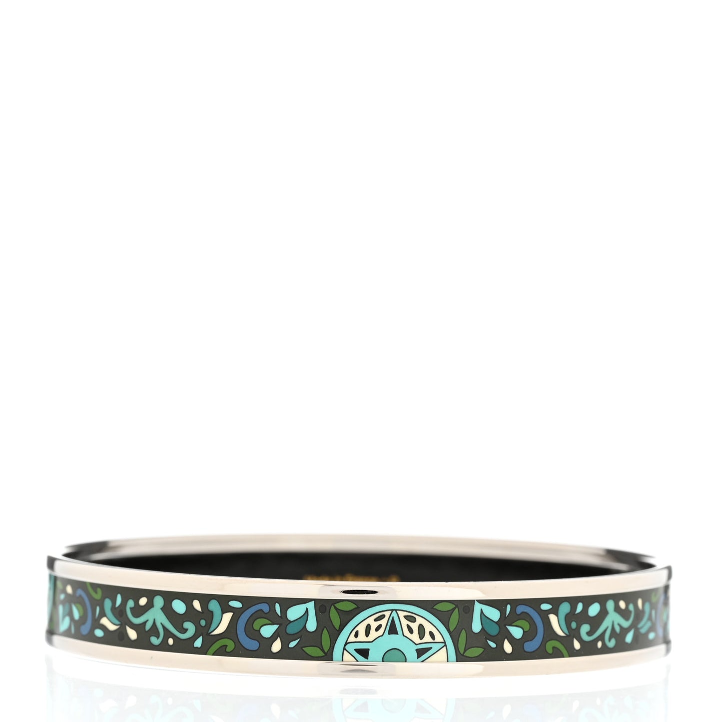 Enamel Printed Narrow Concours d'Etriers Bracelet 70 Foret