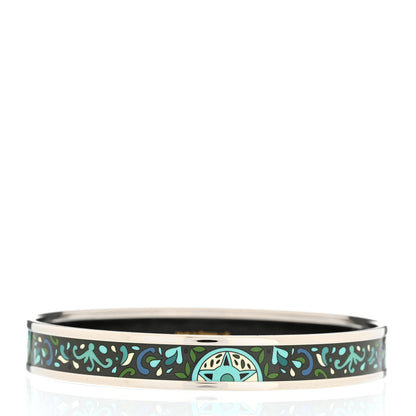 Hermes Enamel Printed Narrow Concours d'Etriers Bracelet 70 Foret 3 of 5