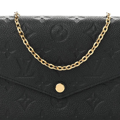 Louis Vuitton Empreinte Pochette Felicie Chain Wallet Black 9 of 12