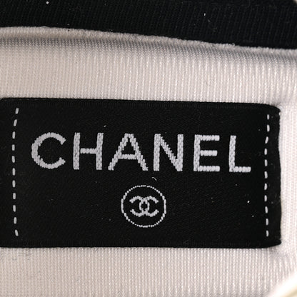 Chanel Suede Calfskin Quilted CC Sneakers 38.5 White Black 7 of 9