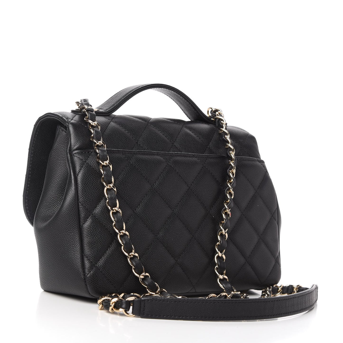Caviar Quilted Medium Business Affinity Flap Black