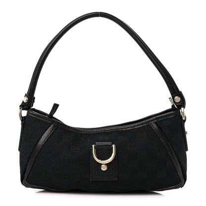 Gucci Monogram D Ring Abbey Pochette Black 1 of 11