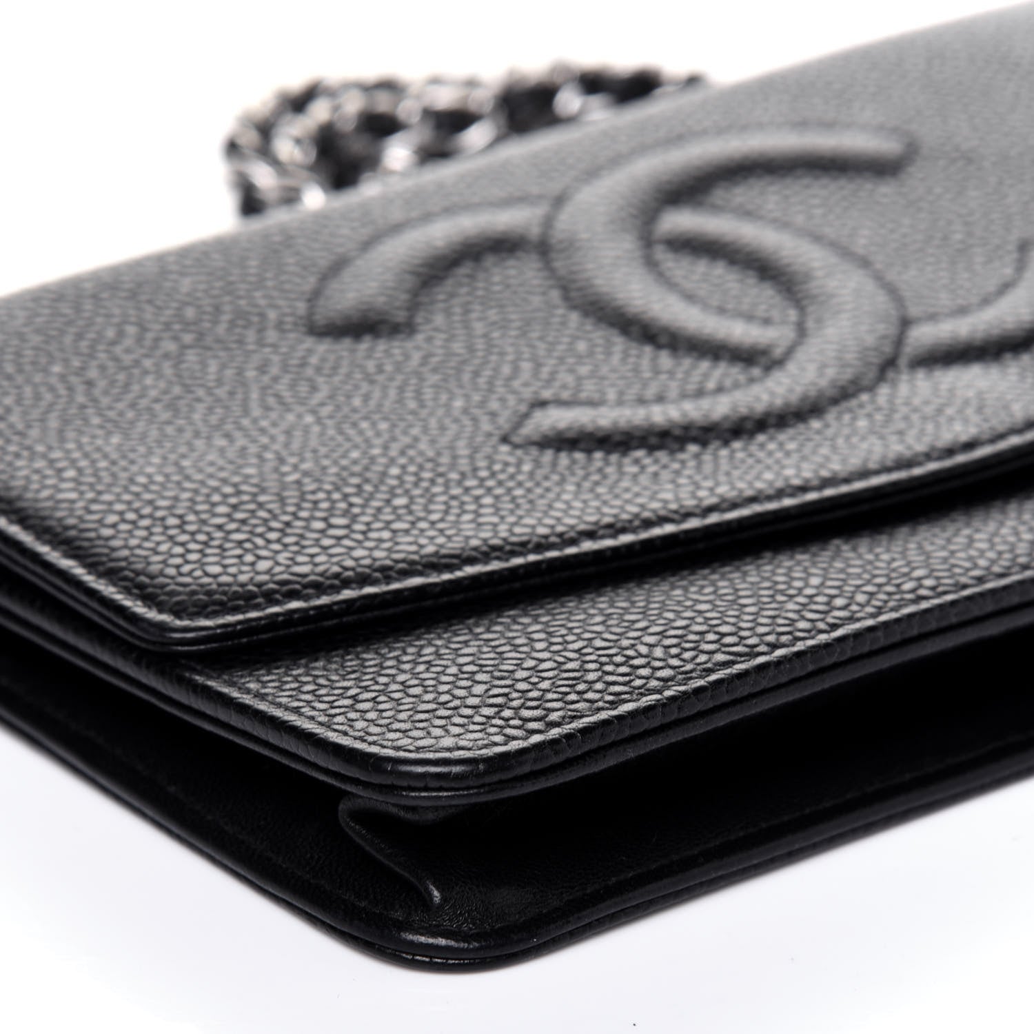 Chanel Caviar Timeless CC Wallet On Chain WOC Black 10 of 13