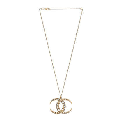 Chanel Baguette Crystal Moon CC Necklace Gold 2 of 4