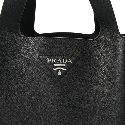 Prada Vitello Daino Soft Medium Dynamique Tote Black 7 of 9