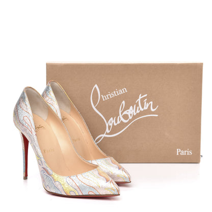 Christian Louboutin Metallic Lurex Flame Printed Pigalle Follies 100 Pumps 36.5 Multicolor 8 of 8
