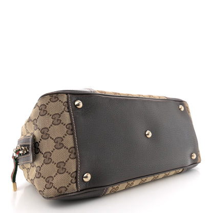Gucci Monogram Small Princy Satchel Dark Brown 4 of 11