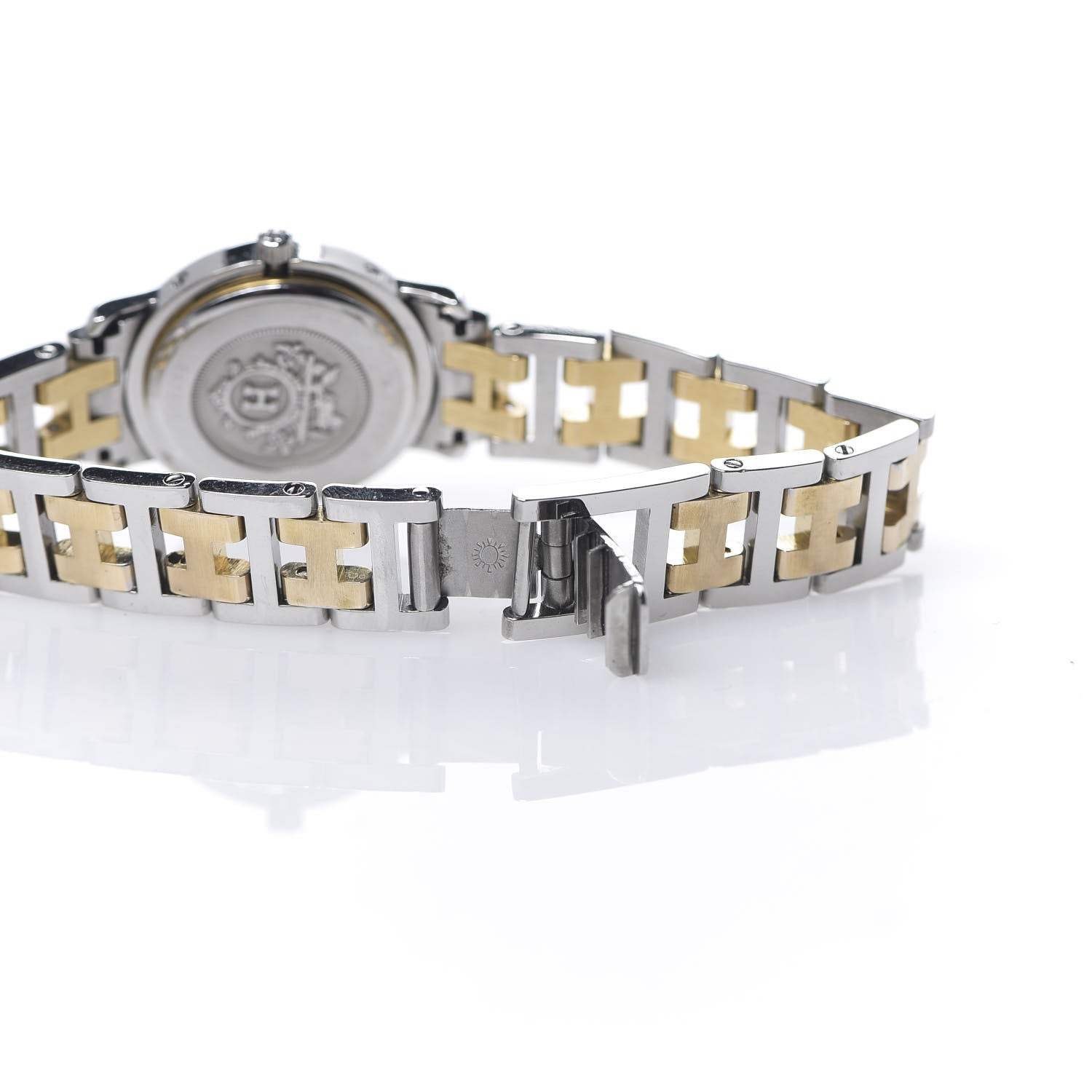 Hermes Stainless Steel 24mm Clipper Quartz Watch Gold 5 of 5