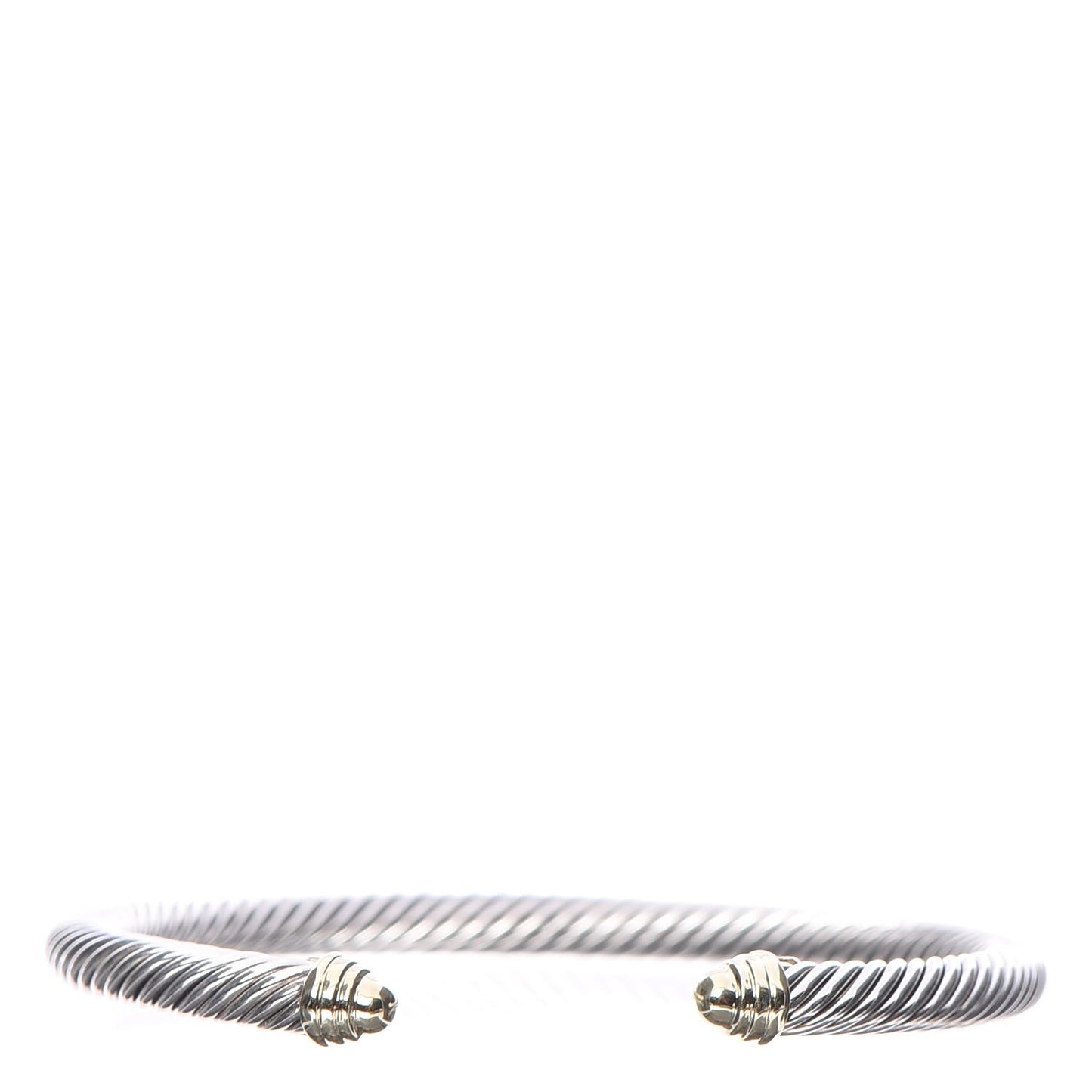 Sterling Silver 14K Yellow Gold 5mm Cable Classics Bracelet