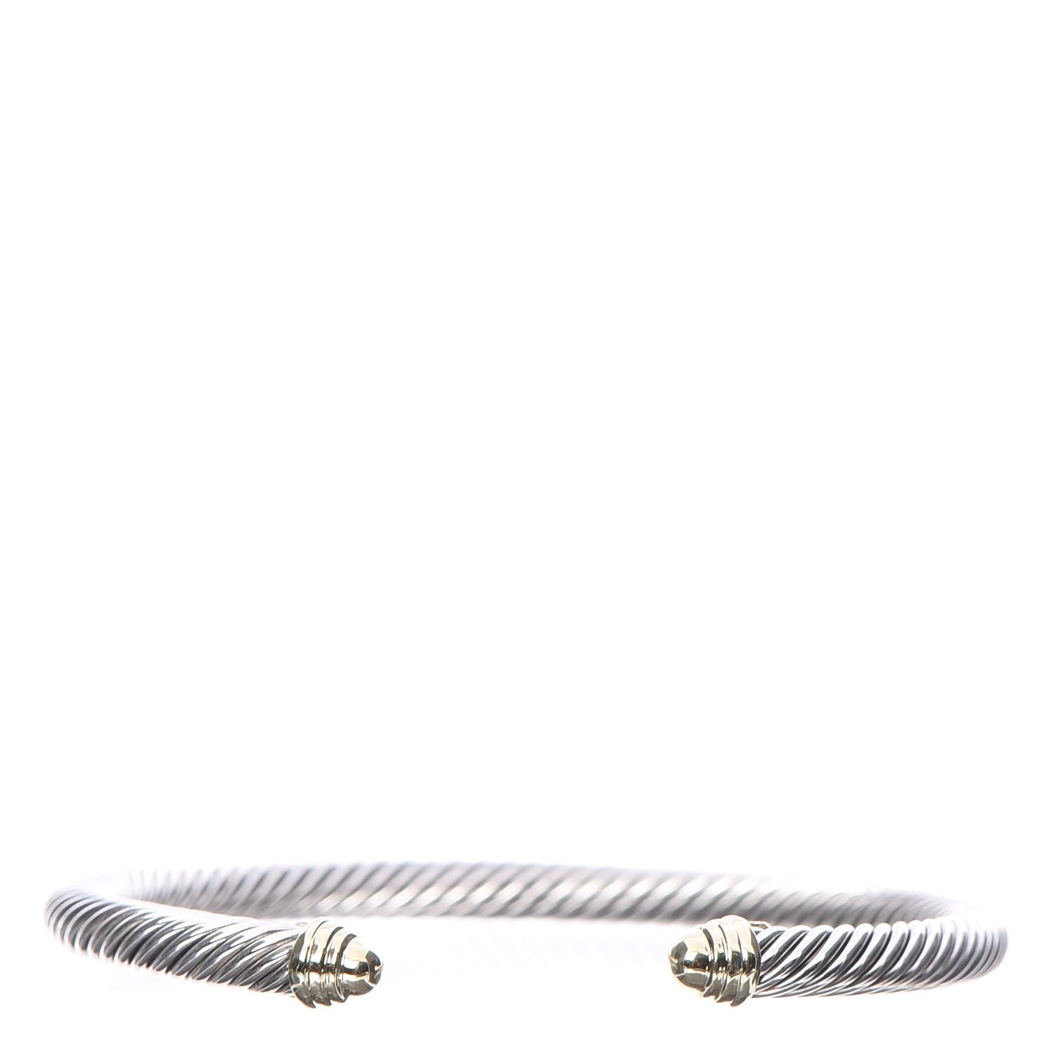 David Yurman Sterling Silver 14K Yellow Gold 5mm Cable Classics Bracelet 1 of 5