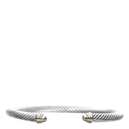 David Yurman Sterling Silver 14K Yellow Gold 5mm Cable Classics Bracelet 1 of 5