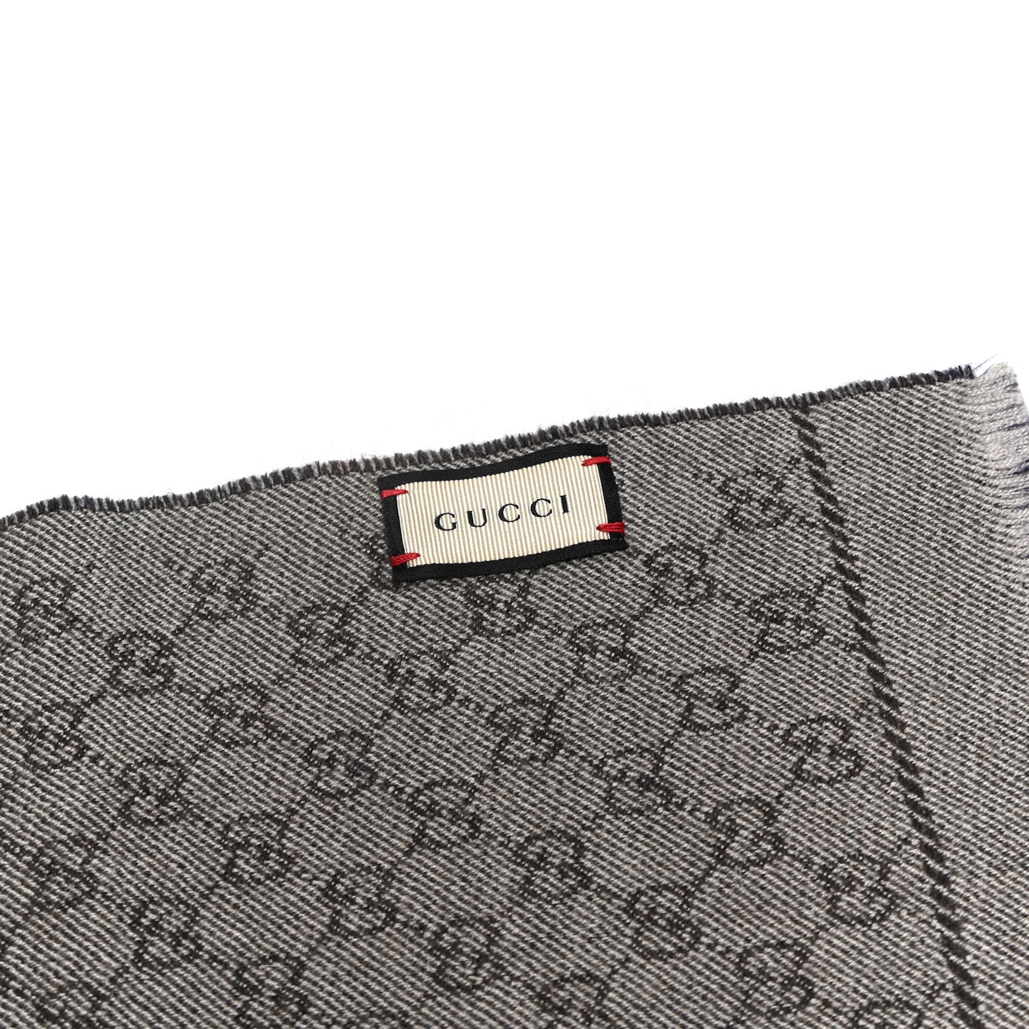 Gucci Wool GG Monogram Miniorophin Scarf Black 3 of 4