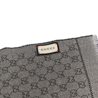 Gucci Wool GG Monogram Miniorophin Scarf Black 3 of 4