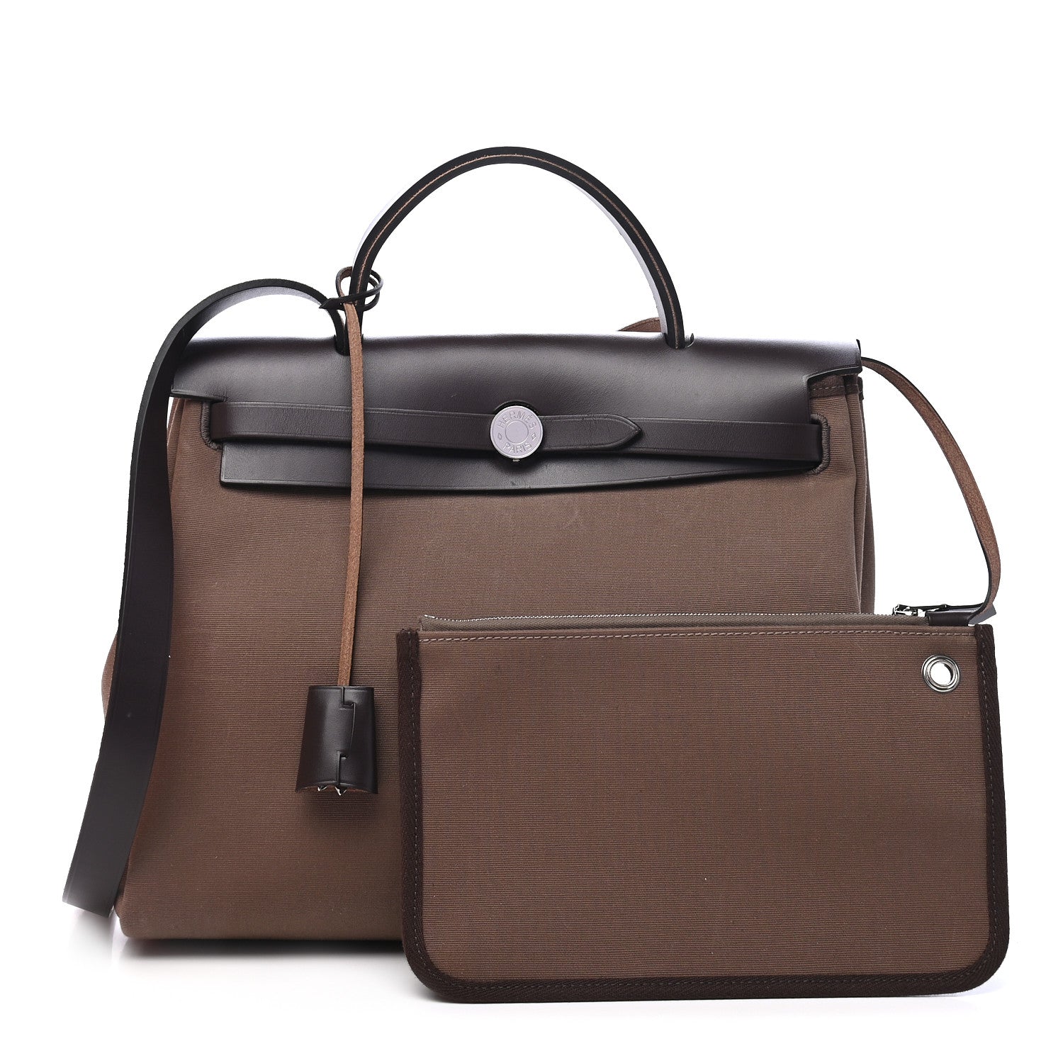 Hermes Vache Hunter Toile Herbag Zip 31 PM Etoupe Ebene 1 of 9